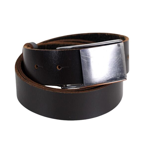 Sfera DARK BROWN REAL LEATHER 1 1/4"Wd CASUAL DRESS MEN'S BELT Sz 34/85 (t70 - Picture 2 of 14